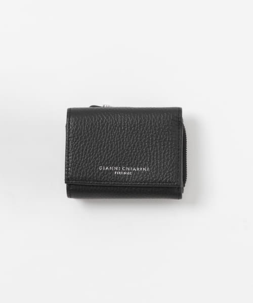 GIANNI CHIARINI　シボ革三つ折りコンパクトウォレット