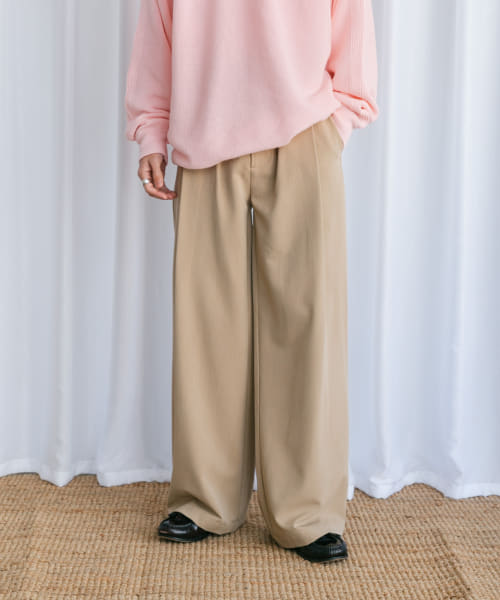 Couleur Meler なかじ　フラップ付きストレートスラックス