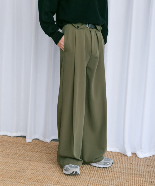 Couleur Meler なかじ　フラップ付きストレートスラックス