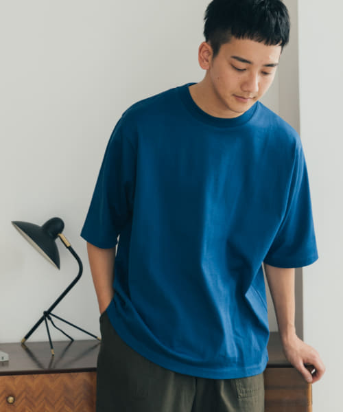 FORK&SPOON　クルーネック5分袖Tシャツ