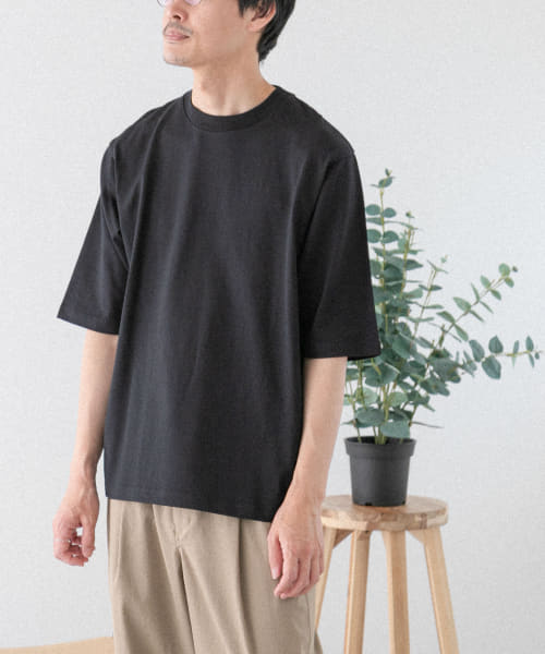 FORK&SPOON　クルーネック5分袖Tシャツ