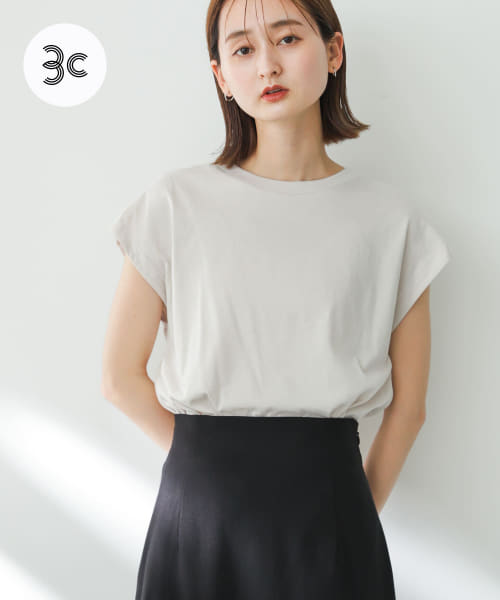 オーガニックコットンフレンチスリーブTシャツ