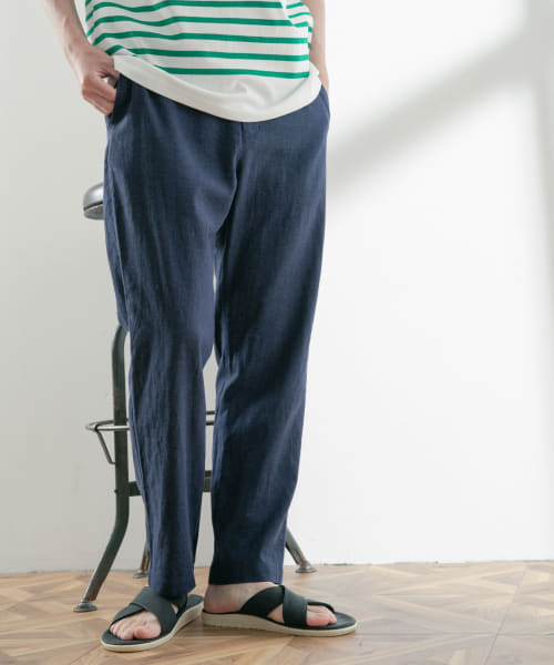 テーパーシルエット麻レーヨンRelaxパンツ