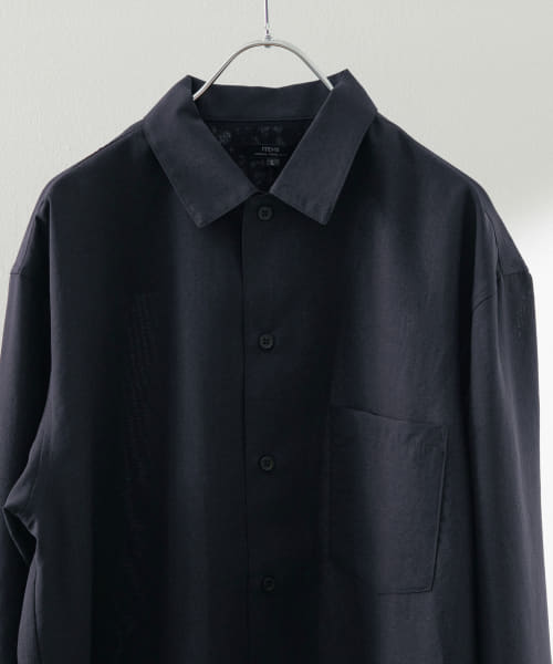 『UR TECH DRYLUXE』リネンタッチ ロングスリーブ リラックスシャツ