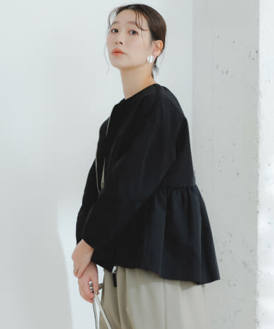 F by ROSSO　グログランギャザーショートコート