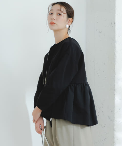 F by ROSSO　グログランギャザーショートコート