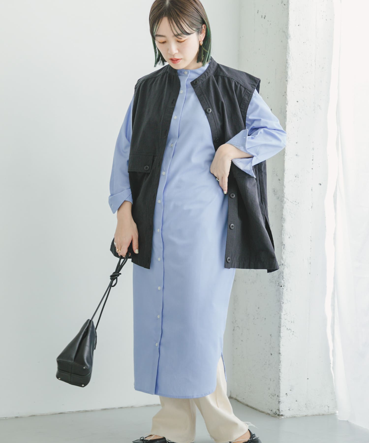 UR TECH WORKLUXE』バンドカラーデニムワンピース[IT34-26A004]｜URBAN RESEARCH公式ファッション通販