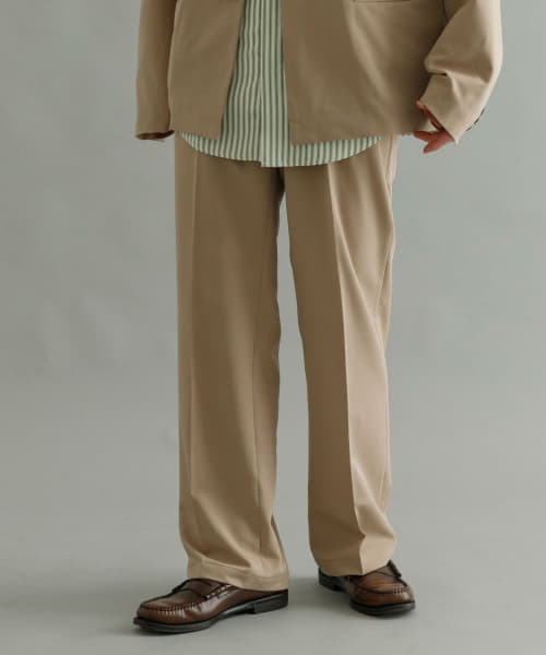 『セットアップ対応』URBAN RESEARCH iD　ウーリーストレッチTWO TUCK SLACKS