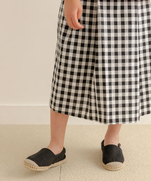 LA CADENA　LINEN SLIP ON ESPADRILLES