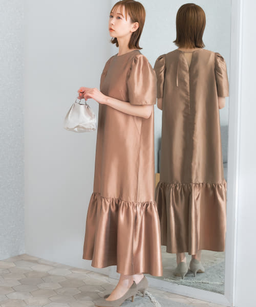 ペプラムヘムシャンタンドレス