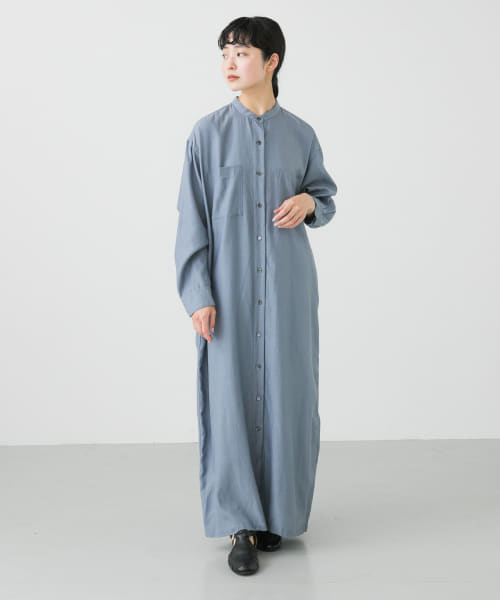 WIRROW　Cupro cotton shirt dress