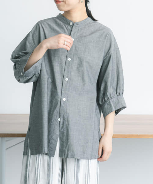 FORK&SPOON　シャンブレーブラウス