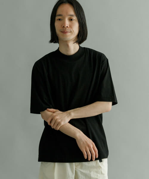 『WEB限定/別注』久米繊維×URBAN RESEARCH　モックネックショートスリーブ Tシャツ