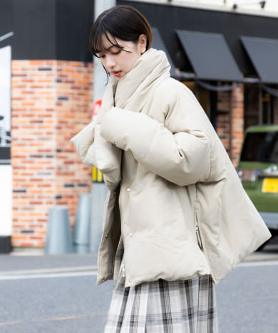 マフラー付シームレスダウン