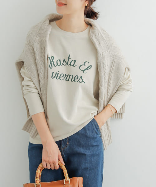 ロゴプリントロングスリーブTシャツ