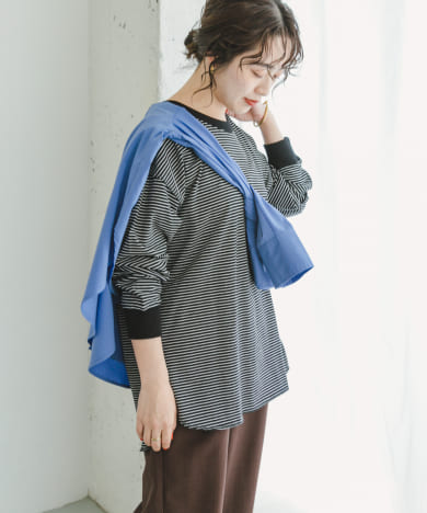 ラウンドロングTシャツ