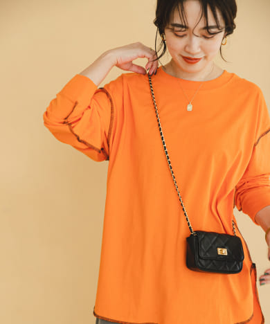 ラウンドロングTシャツ