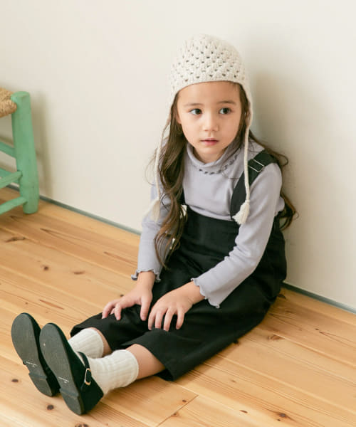 『WEB/一部店舗限定サイズ』メローフリルリブタートルネックTシャツ(KIDS)