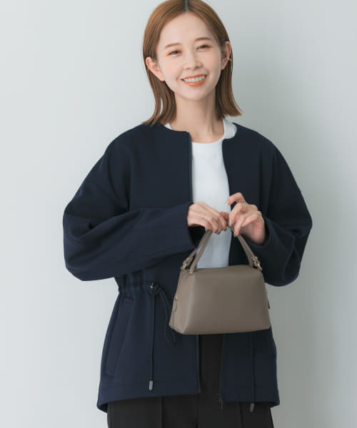 ソフトタッチノーカラーブルゾン