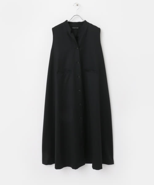 mizuiro ind　standcollar flare jilet one-piece