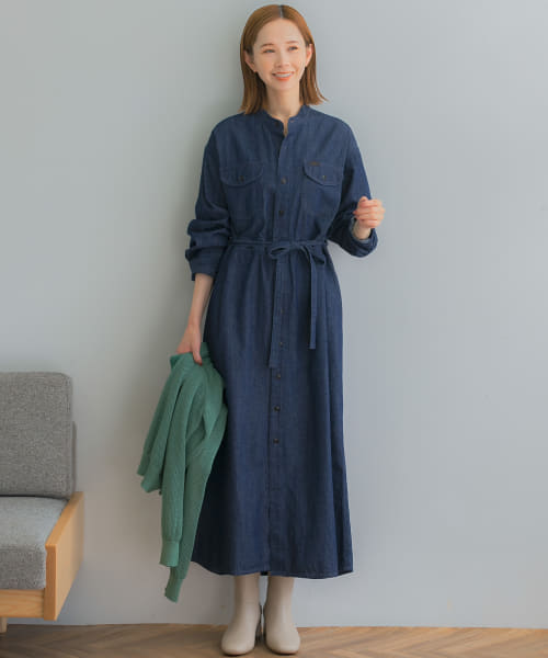 『別注』Lee×ROSSO　BELTED DENIM DRESS