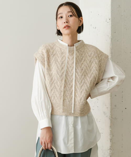 F by ROSSO　ショートニットベスト