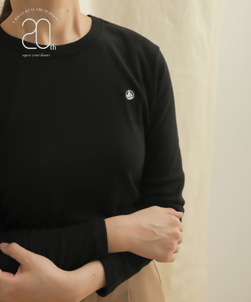 『別注』PETIT BATEAU×DOORS　20th embroiderylongt-shirts