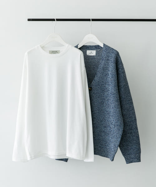 軽量カーディガン×ロングスリーブTシャツセット