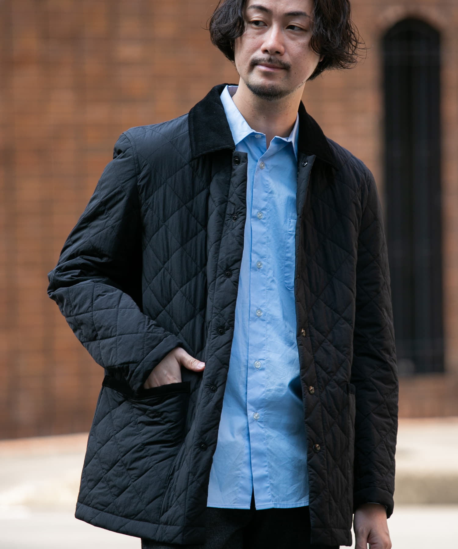 Schott×タケオキクチ☆USA製Pコート 裏地キルティング&マルチストライプ - ジャケット・アウター