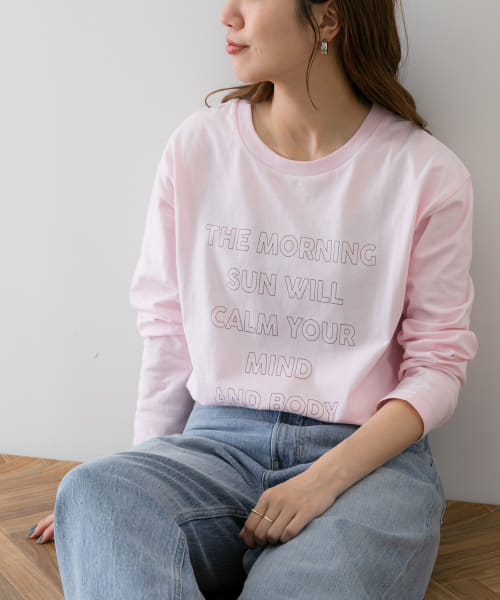 メッセージロゴロングスリーブTシャツ