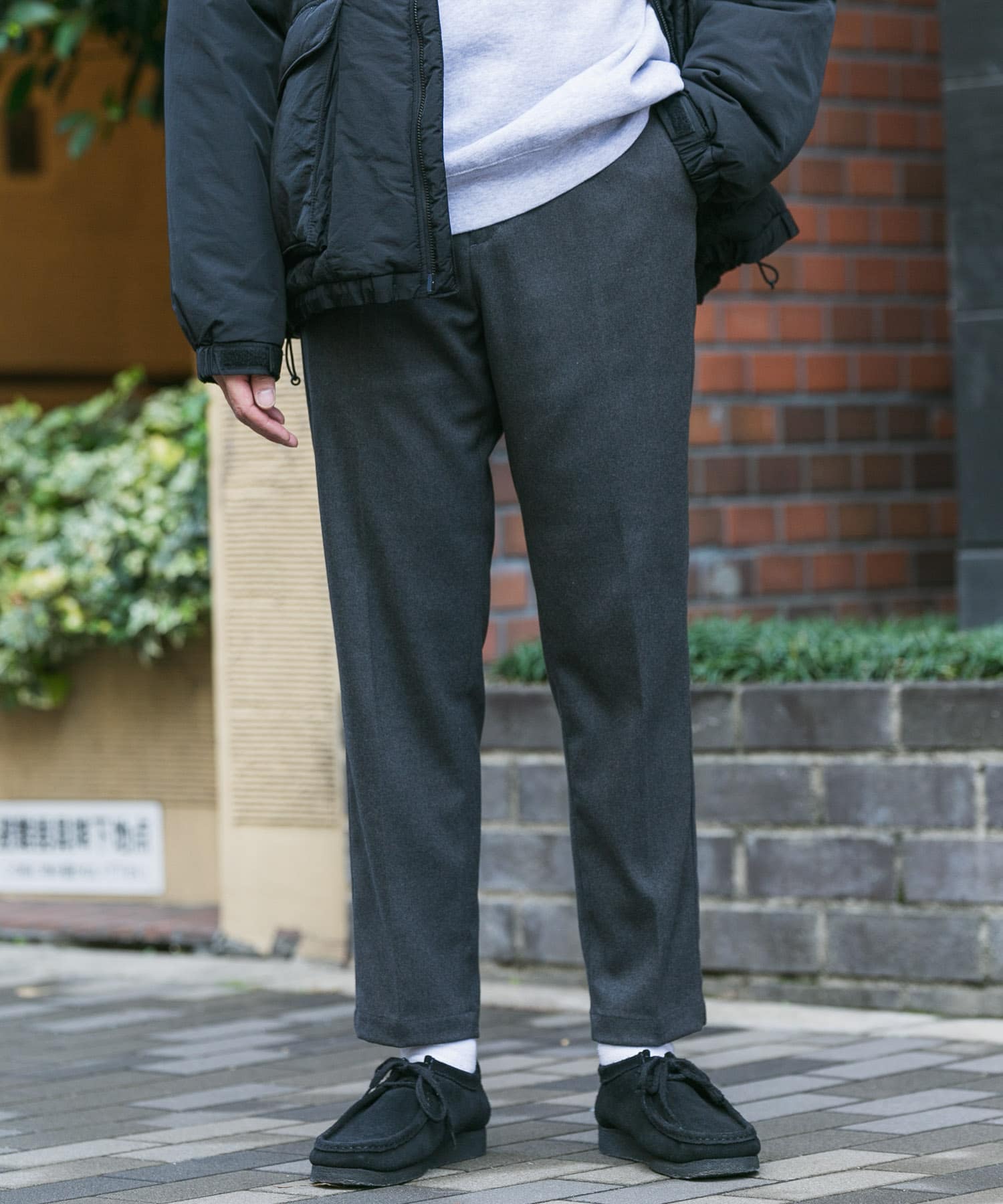 【安心発送】 ウールライクテーパードトラウザー[DR37-14X706]｜URBAN 男性用