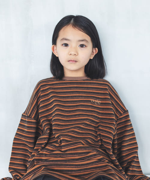 ooju　border pattern long T-shirts(KIDS)