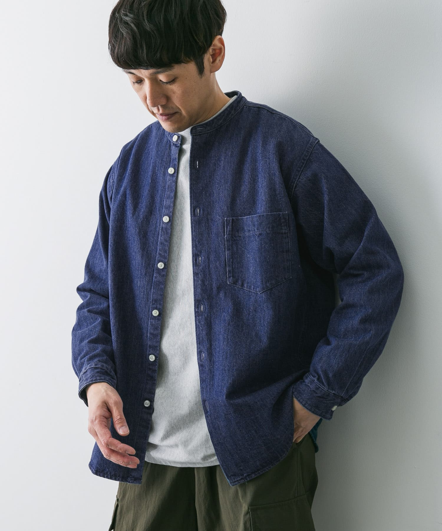 デニムバンドカラーシャツ[DR44-13X401]｜URBAN RESEARCH公式