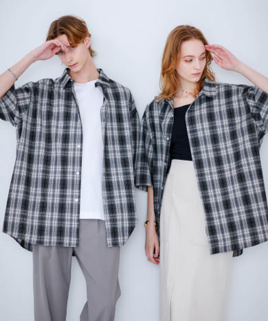 ユニセックス』Uiscel 4WAYストレッチヘンリーネックプル