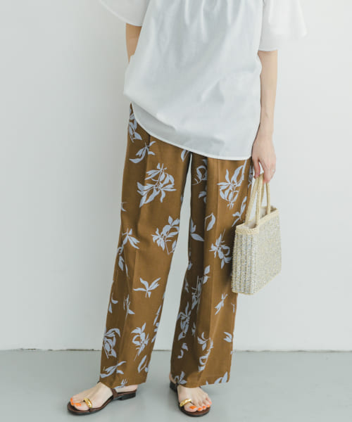 [ITEMS][『セットアップ対応』『洗濯可』リサイクルリネンセンタープレスパンツ]