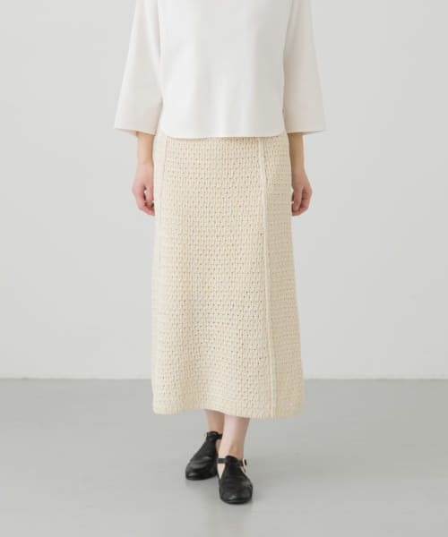 unfil　mesh knit skirt