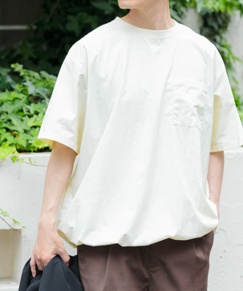 撥水×冷感ナイロン クルーネックTシャツ
