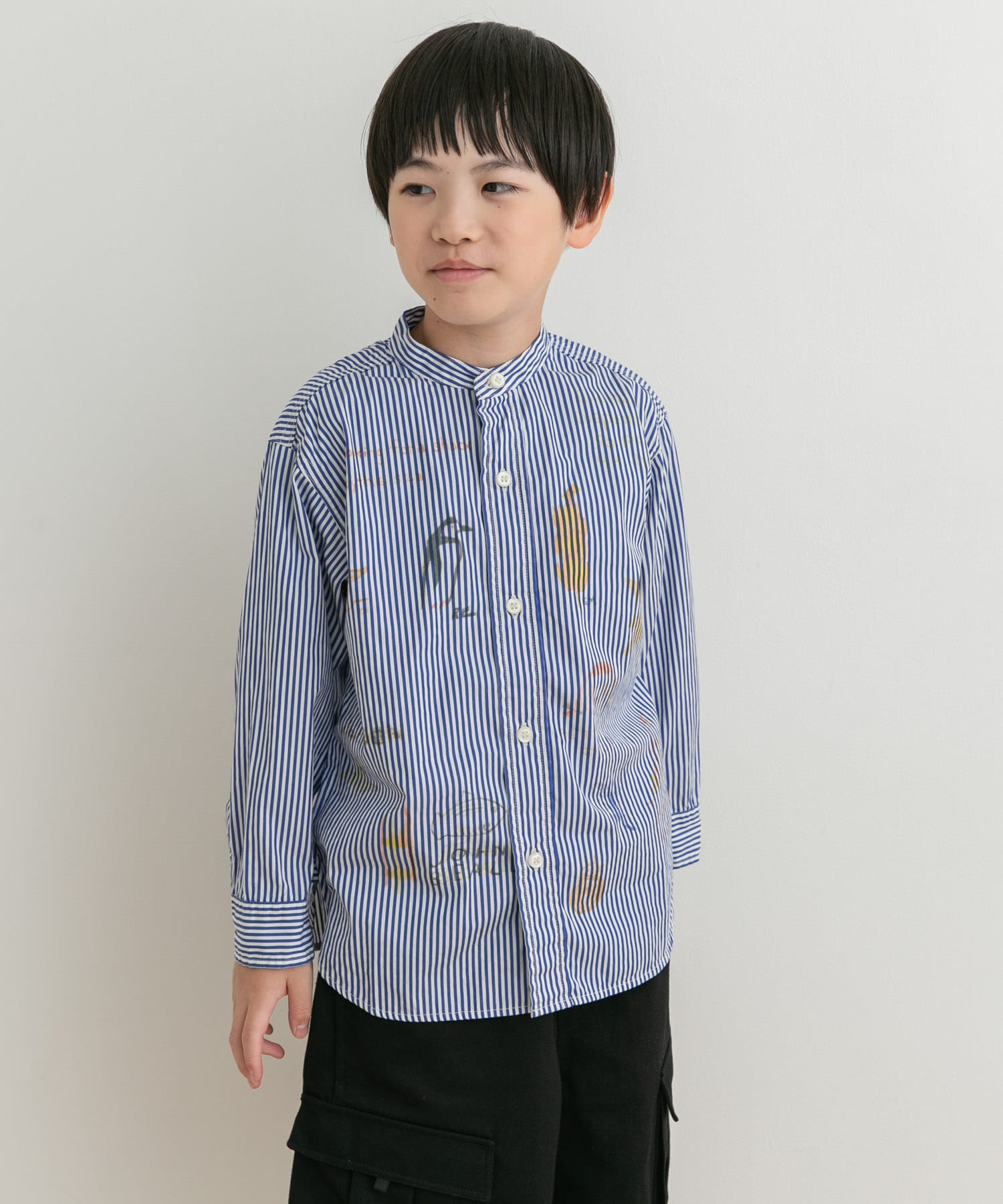 DENIM DUNGAREE シーチング ラクガキシャツ(KIDS)[DK44-742104