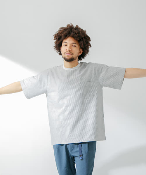 [Sonny Label][『吸水速乾/接触冷感/イージーケア』マルチ機能リサイクルファブリックショートスリーブTシャツ]