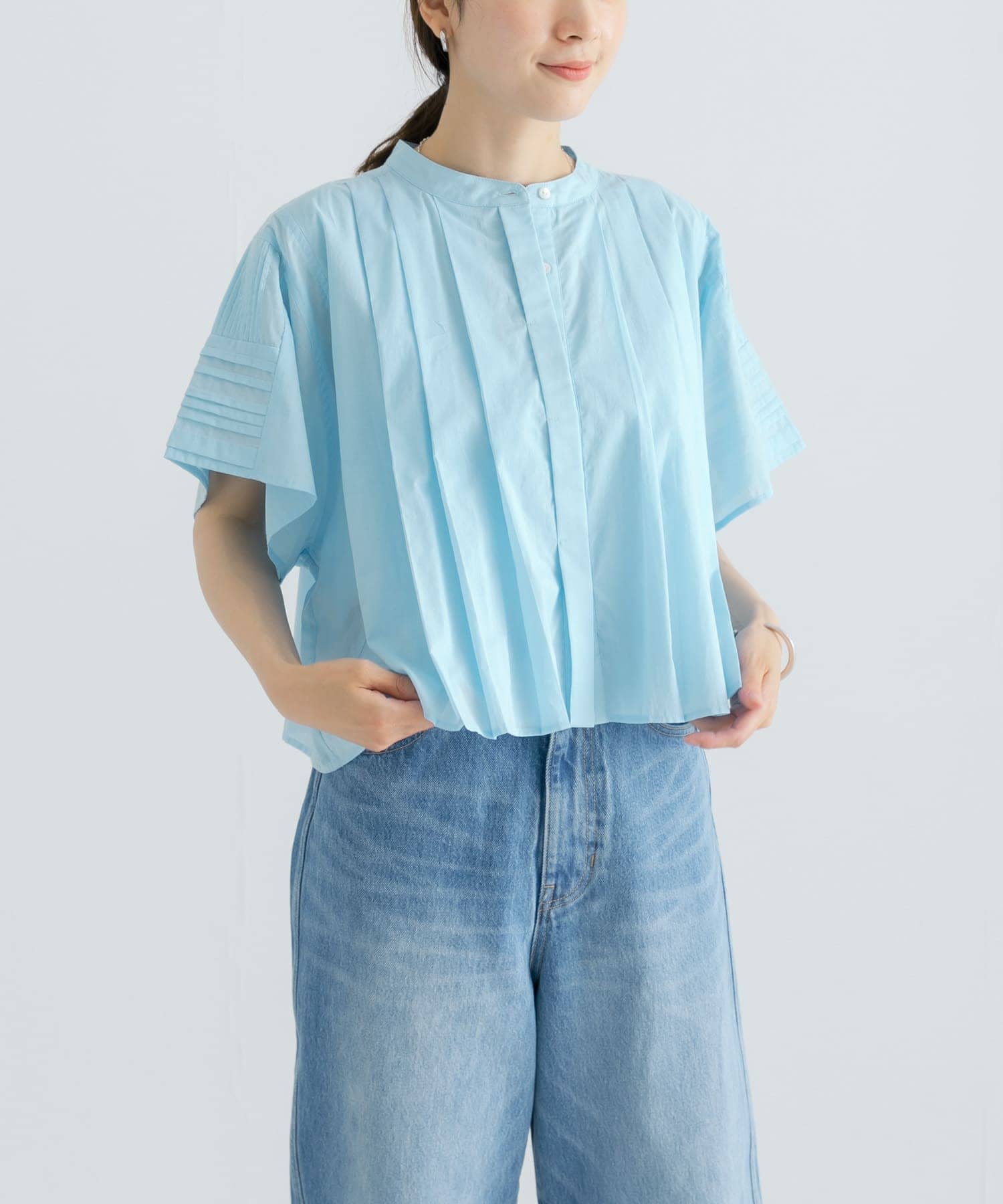 「高評価！」注目のレビュ ハーフスリーブショートフレアシャツ[UR45-23C025]｜URBAN トップス