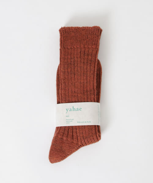 YAHAE　Linen Wool Ribbed Socks