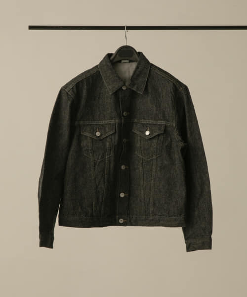 A PRESSE　Black Denim Trucker Jacket