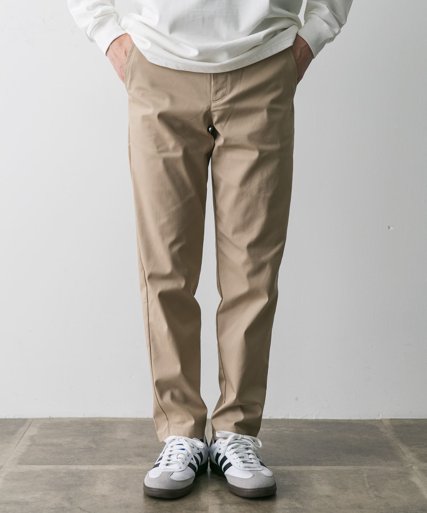 NEW BALANCE ツイルテーパードトラウザー(ショート)[DM46 NEW BALANCE ツイルテーパードトラウザー(ショート)[DM46