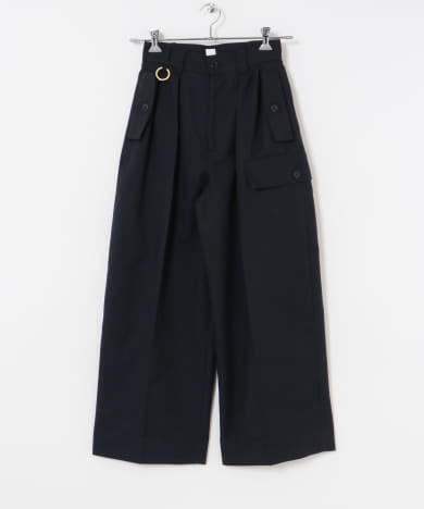 Mame Kurogouchi Organic Cotton Twill High Waisted Wide
