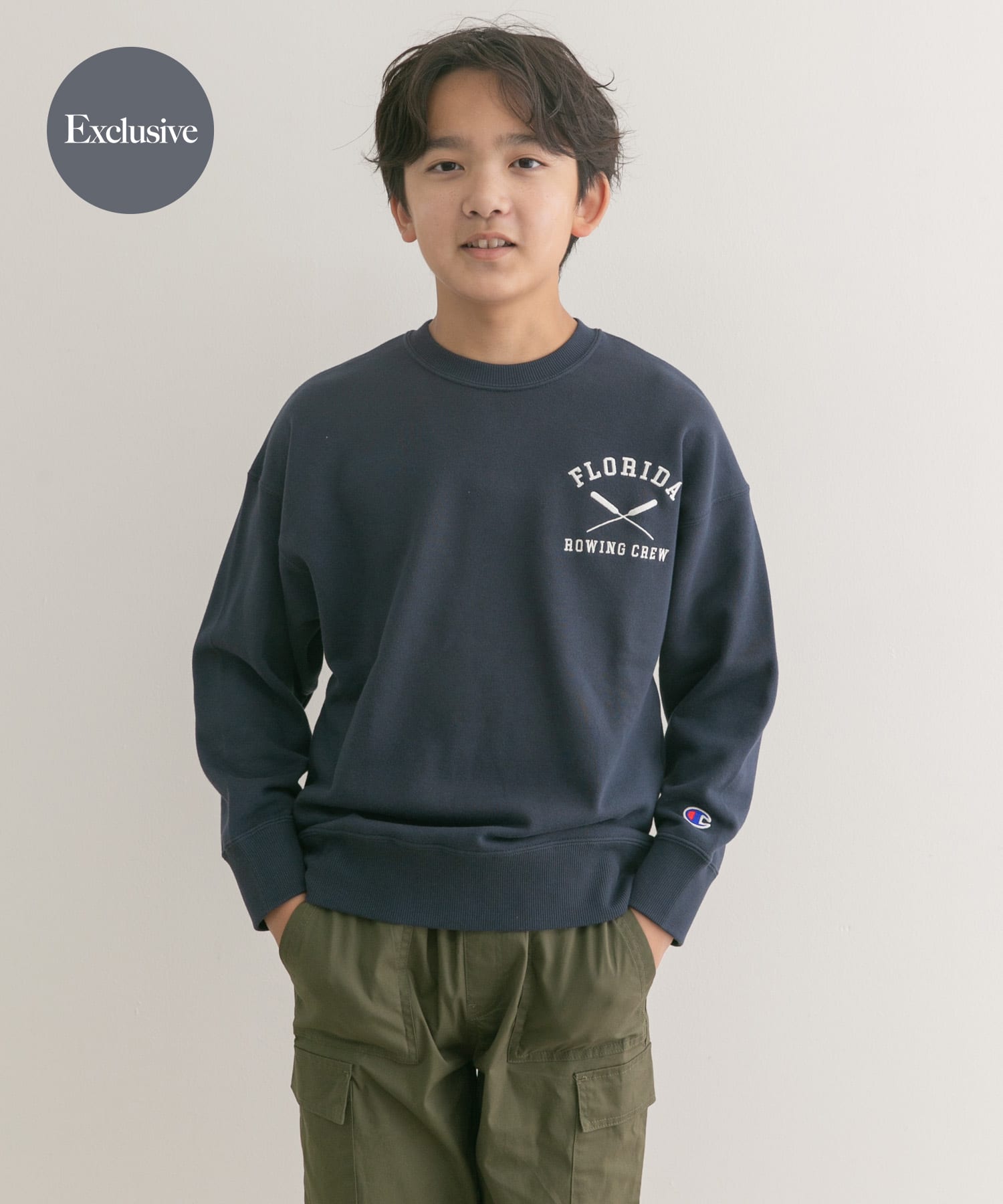 WEB/一部店舗限定』『別注』Champion×DOORS シシュウロゴスウェット(KIDS)[DK46-CKSA016-1]｜URBAN  RESEARCH公式ファッション通販