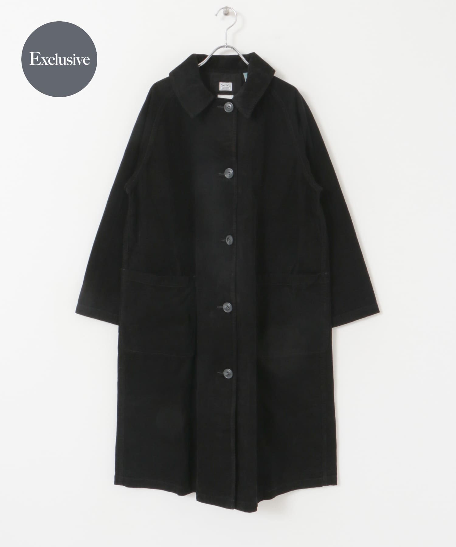 URBAN RESEARCH DOORS 黒 せつなく コーデュロイ ロングコート