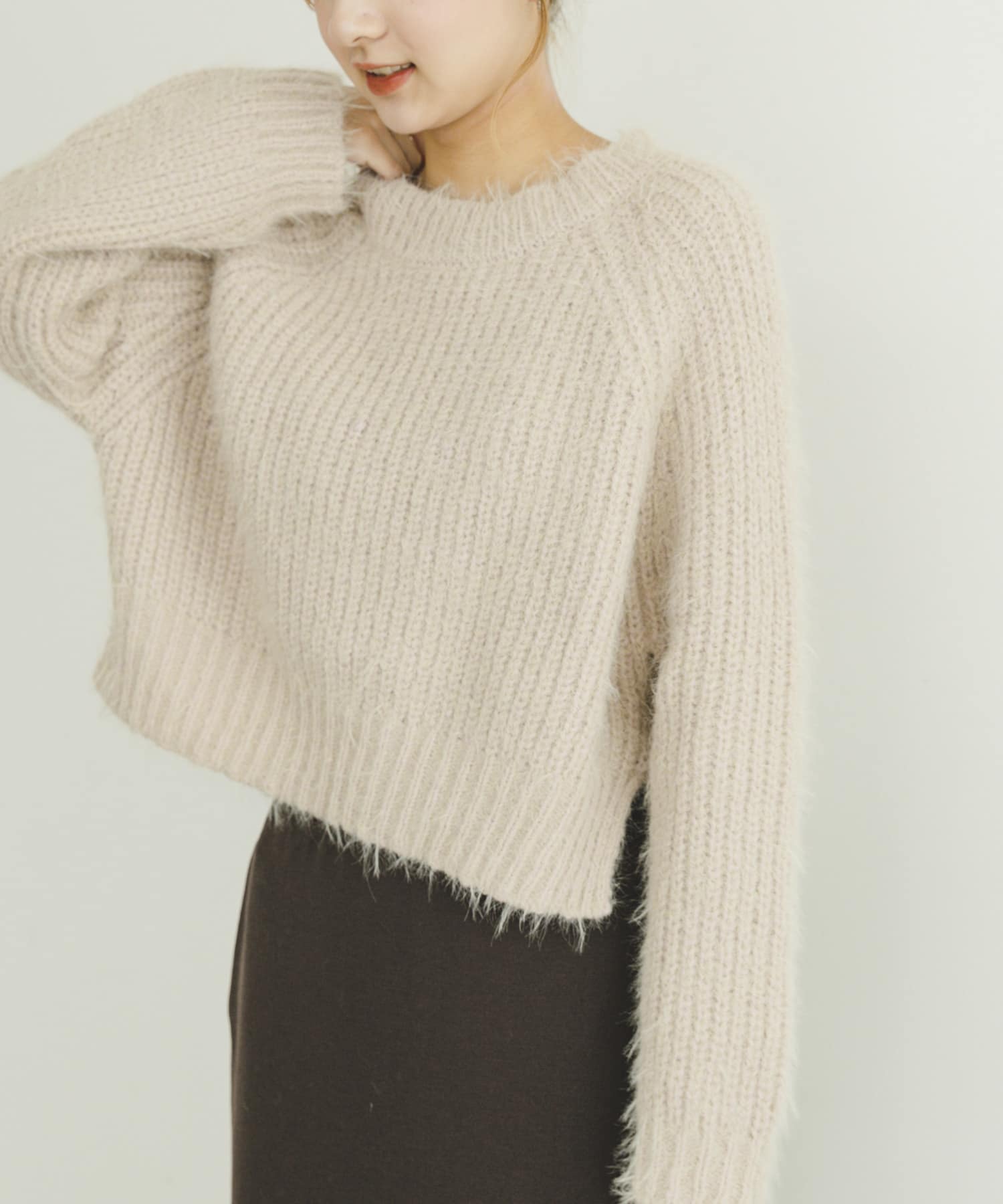 ミックスシャギーショートニット[IT47-22A026]｜URBAN RESEARCH
