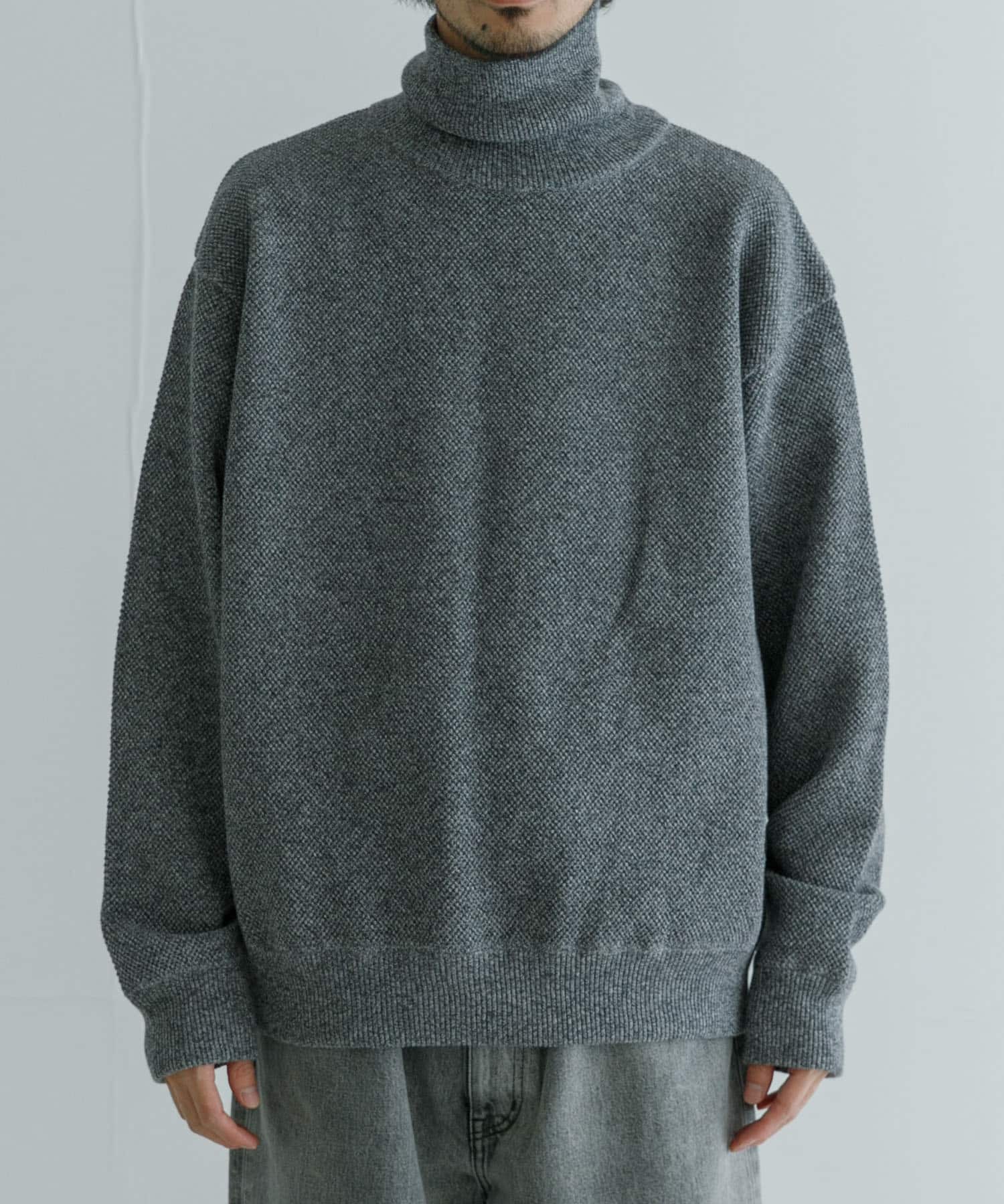 crepuscule Moss Stitch Turtle Neck[UM46-2403-002]｜URBAN