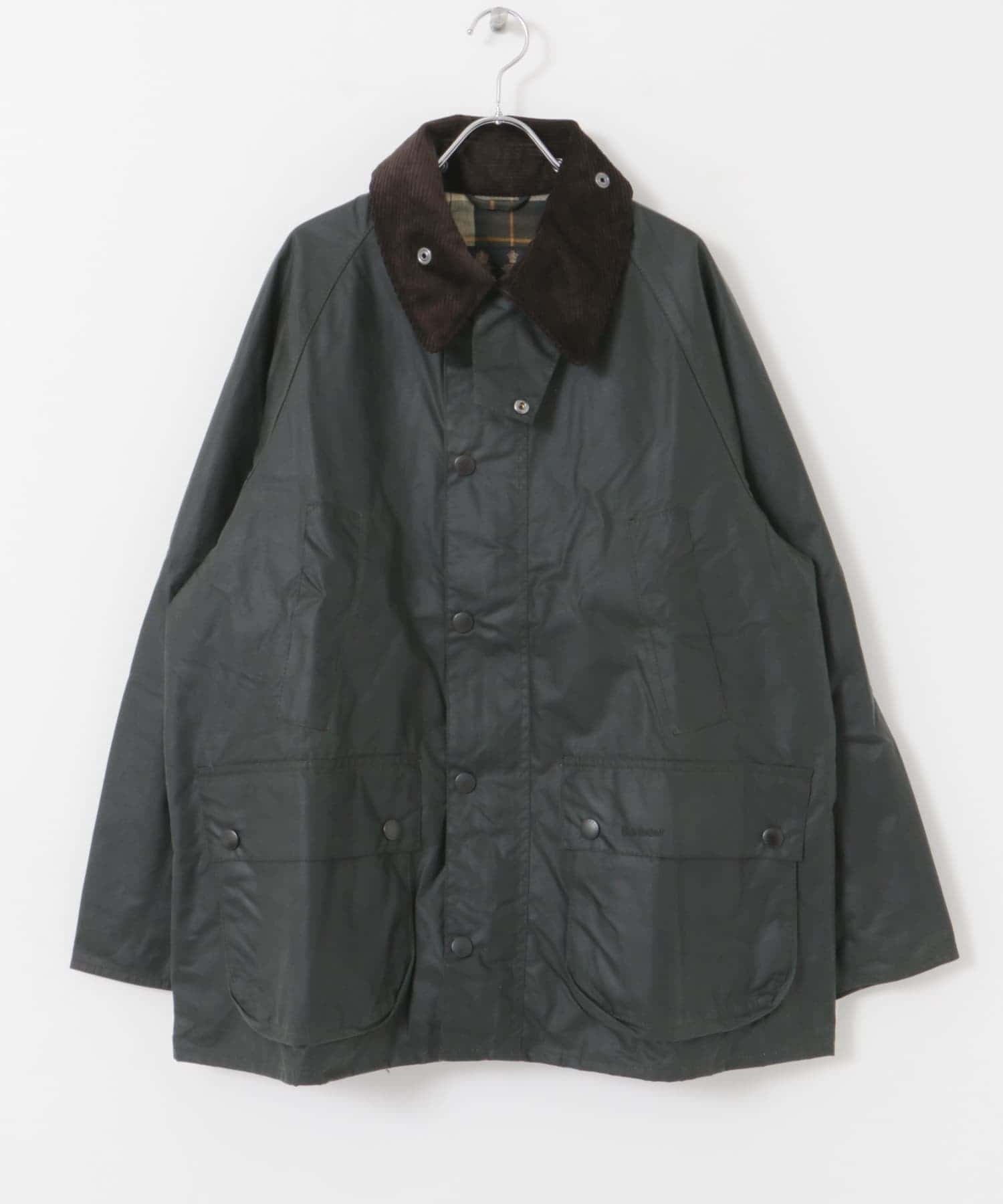 Barbour - Bedale Short Hooded Wax Jacket in Fern | Nigel Clare