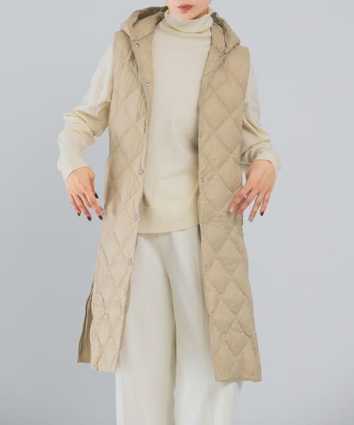 TAION　HOODLONG DOWN GILET